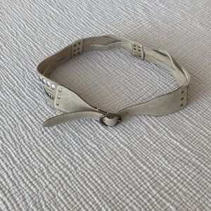Lucky Brand Jeans Size S Suade Hammered Taupe Waist Belt